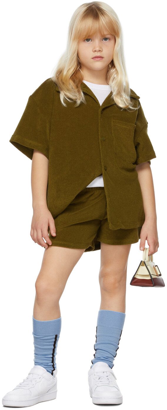 

SSENSE Exclusive Kids Khaki Terry Bowling Shirt Gil Rodriguez