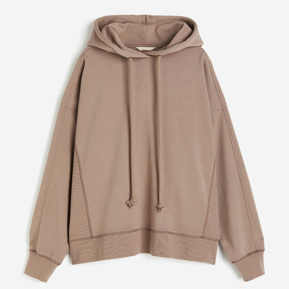 Толстовка H&M Oversized Cotton, бежевый