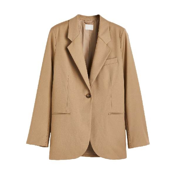 

Пиджак H&M Single-breasted, светло-бежевый