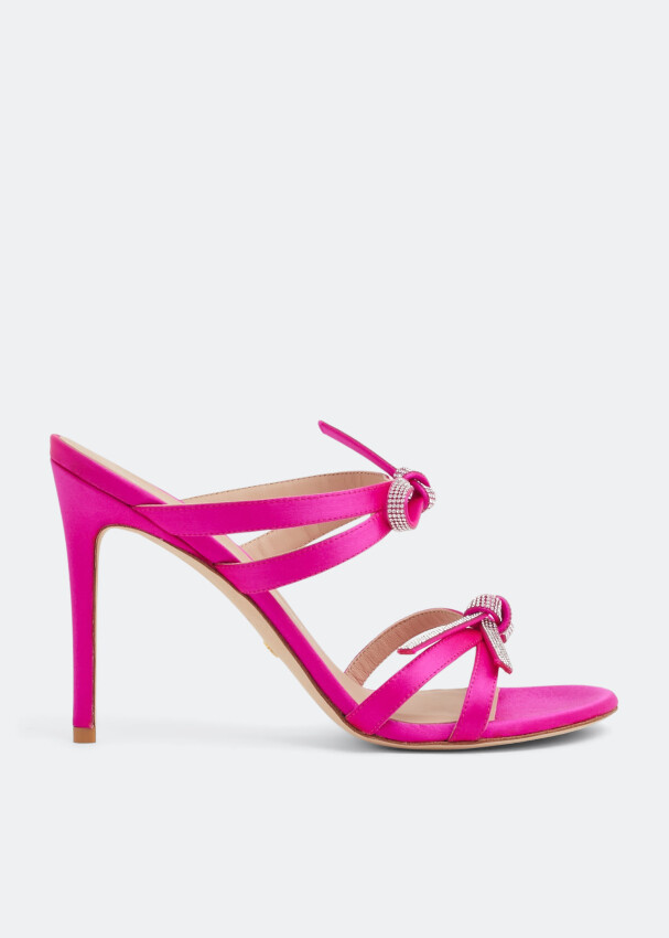 

Сандалии STUART WEITZMAN SW Bow 100 slide sandals, розовый