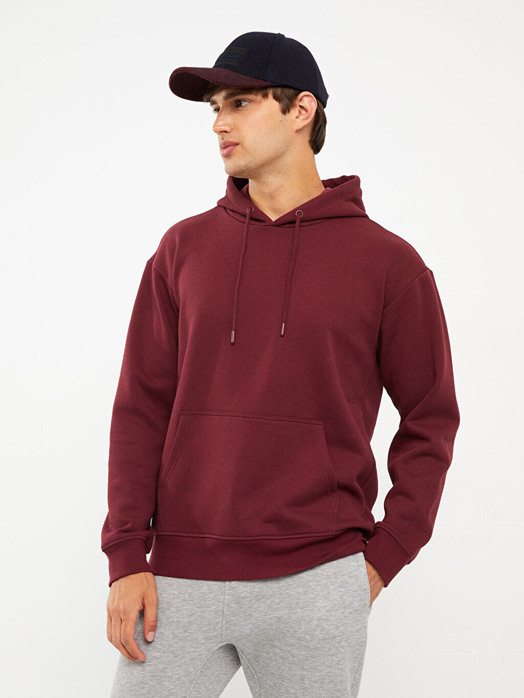 

Мужская толстовка с капюшоном и длинным рукавом LCW Casual, Коричневый