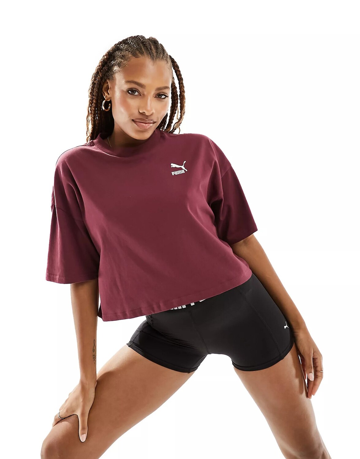

Футболка Puma Classics Oversized, бордовый, Красный