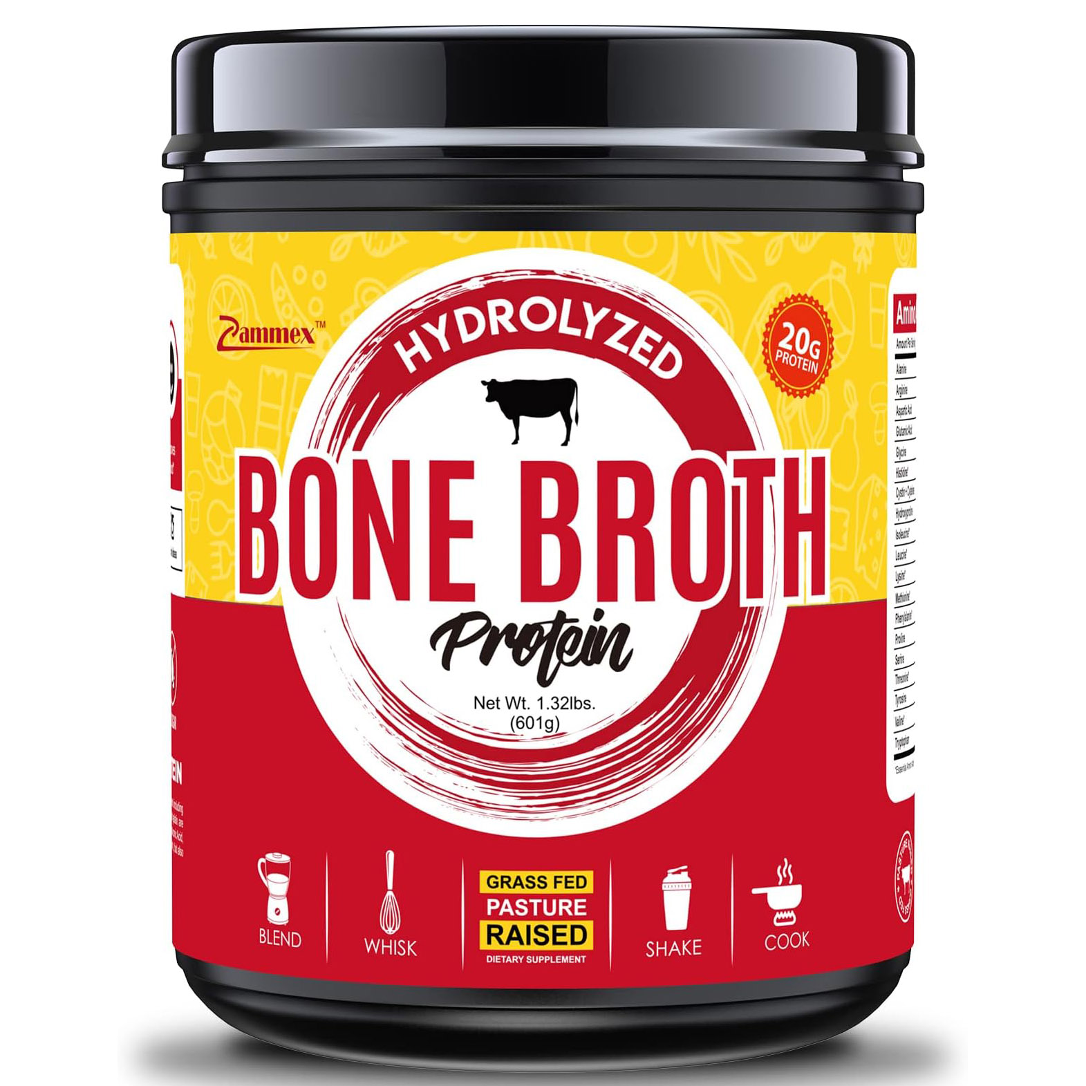 vital proteins коллаген из костного бульона говядина 285 г 10 унций Коллаген Zammex Bone Broth Hydrolyzed, 601 гр
