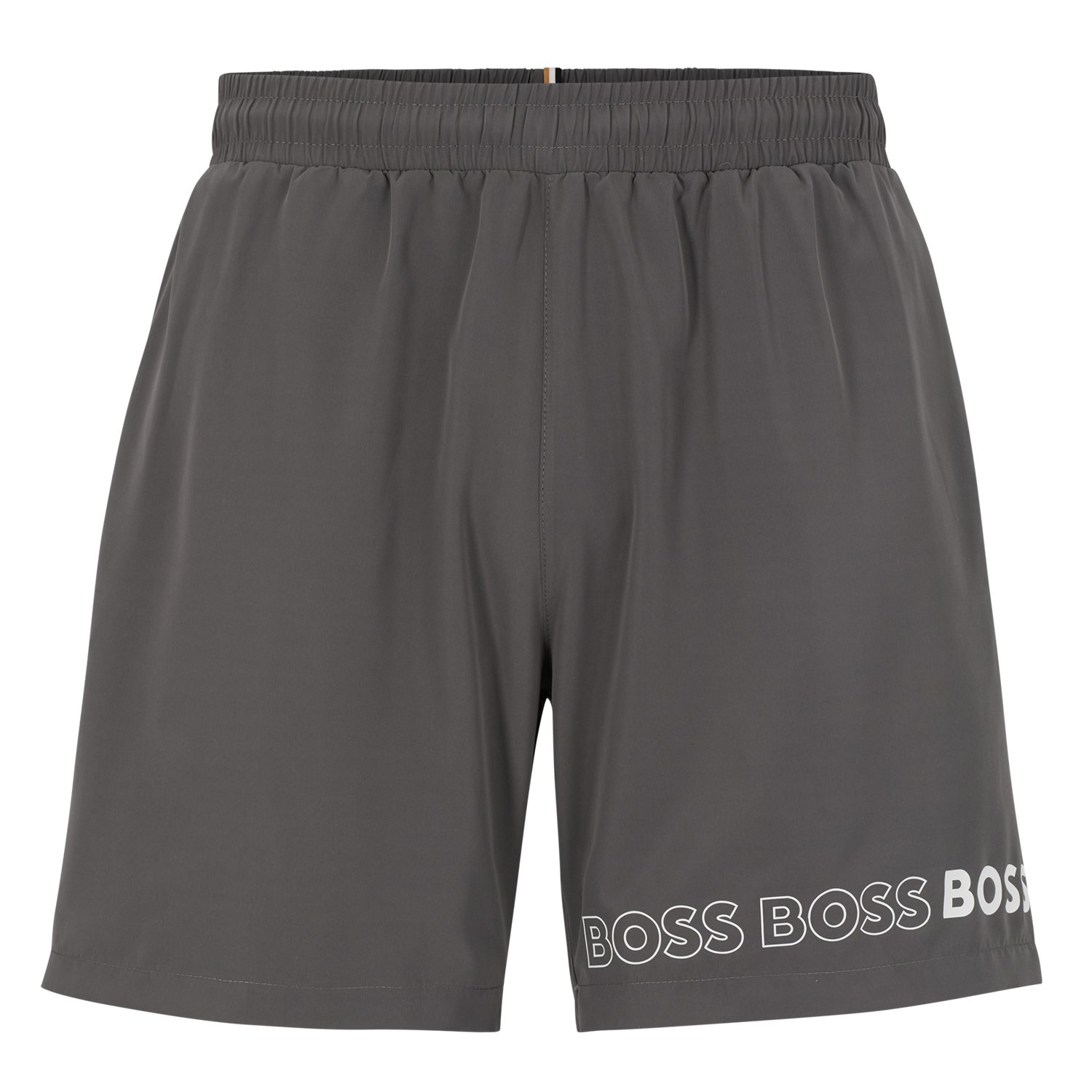 Купальные шорты Hugo Boss With Repeat Logos, темно-серый купальные шорты hugo boss with repeat logos темно серый