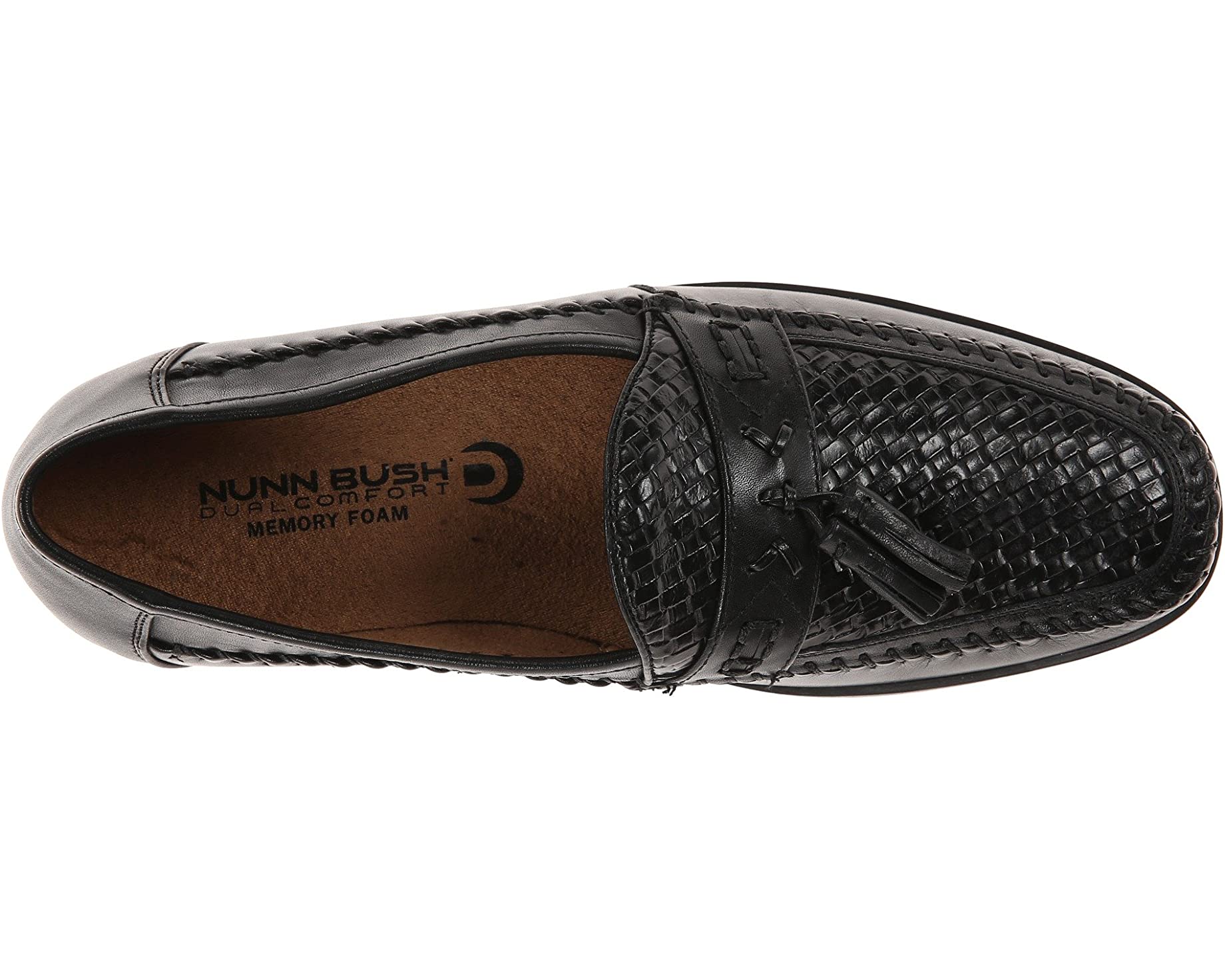 Лоферы Strafford Woven Moc Toe Loafer Nunn Bush, черный - фото