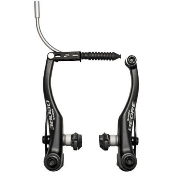 Тормоз Shimano Deore BR - T610 V - Brake, черный тормозные ручки shimano deore t610 двухпальцевые алюминиевые под v brake или дисковый механический тормоз черные