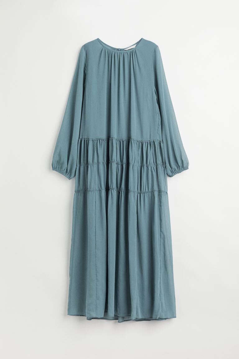 

Шифоновое платье H&M, бирюзовый