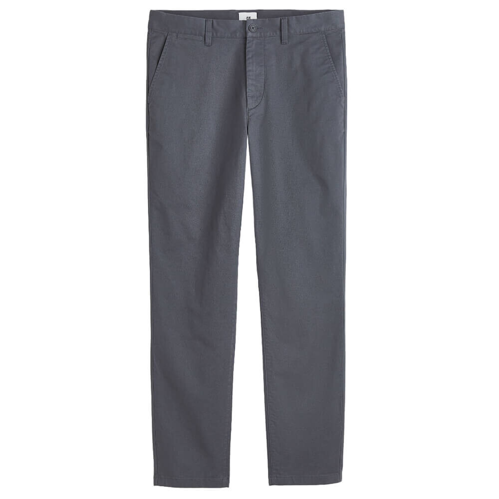 

Брюки H&M Slim Fit Cotton Chinos, серый