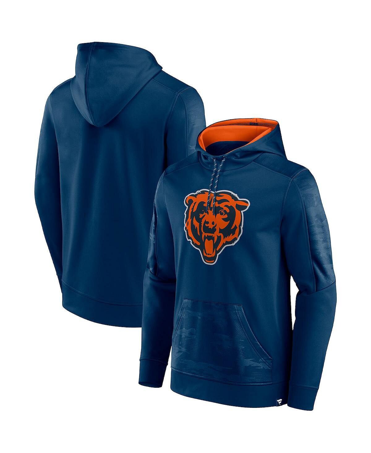 

Мужская фирменная темно-синяя толстовка с капюшоном chicago bears on the ball Fanatics, синий