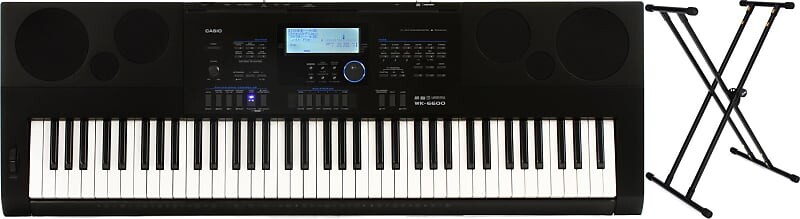 

Casio WK-6600 76-клавишный портативный аранжировщик в комплекте с сценическими стойками KS8191 Стойка для клавиатуры Bullet Nose с фиксатором Casio + On-Stage WK-6600=1 KS8191XX=1