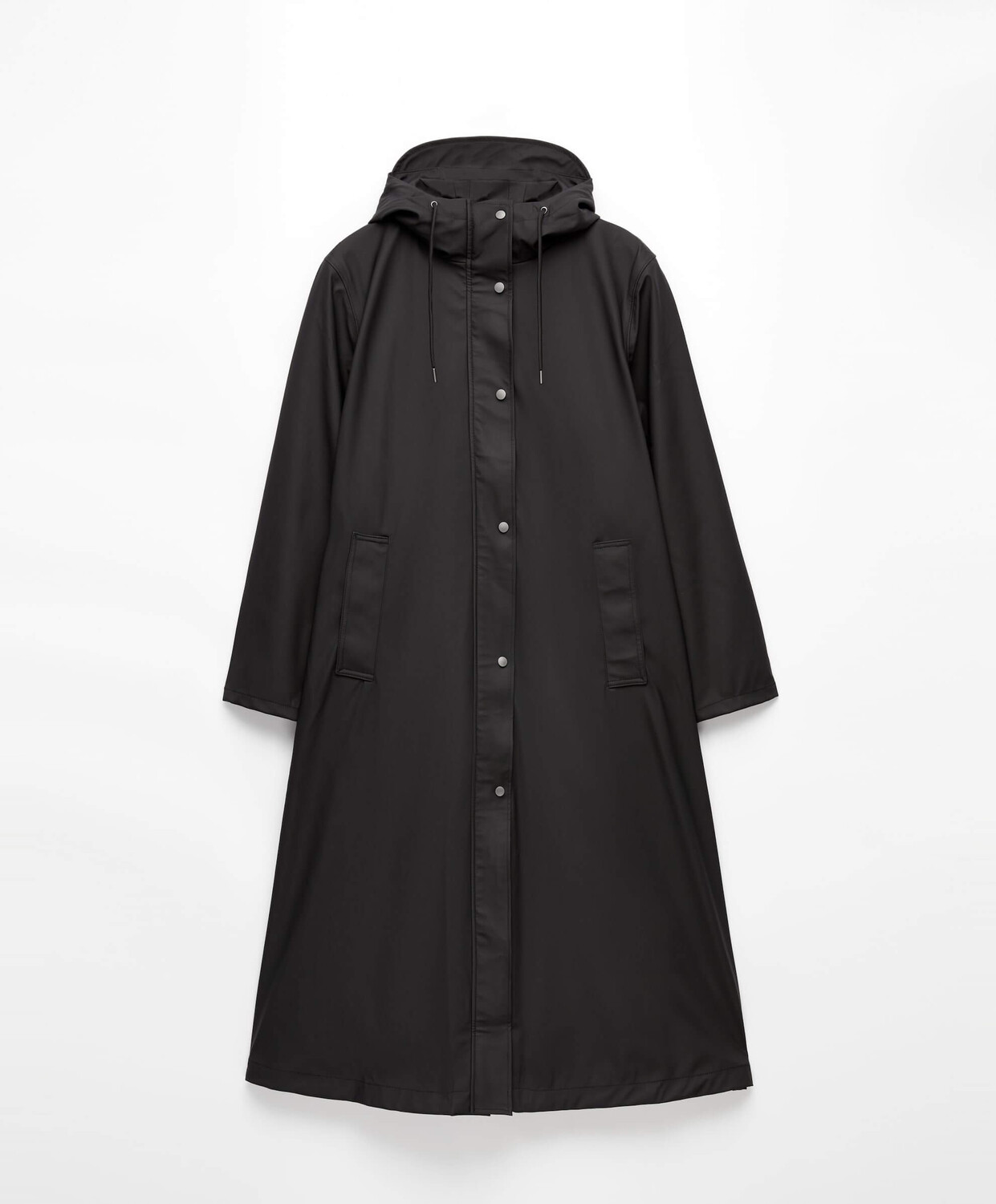 

Куртка Oysho Long 3k Water-Resistant, черный