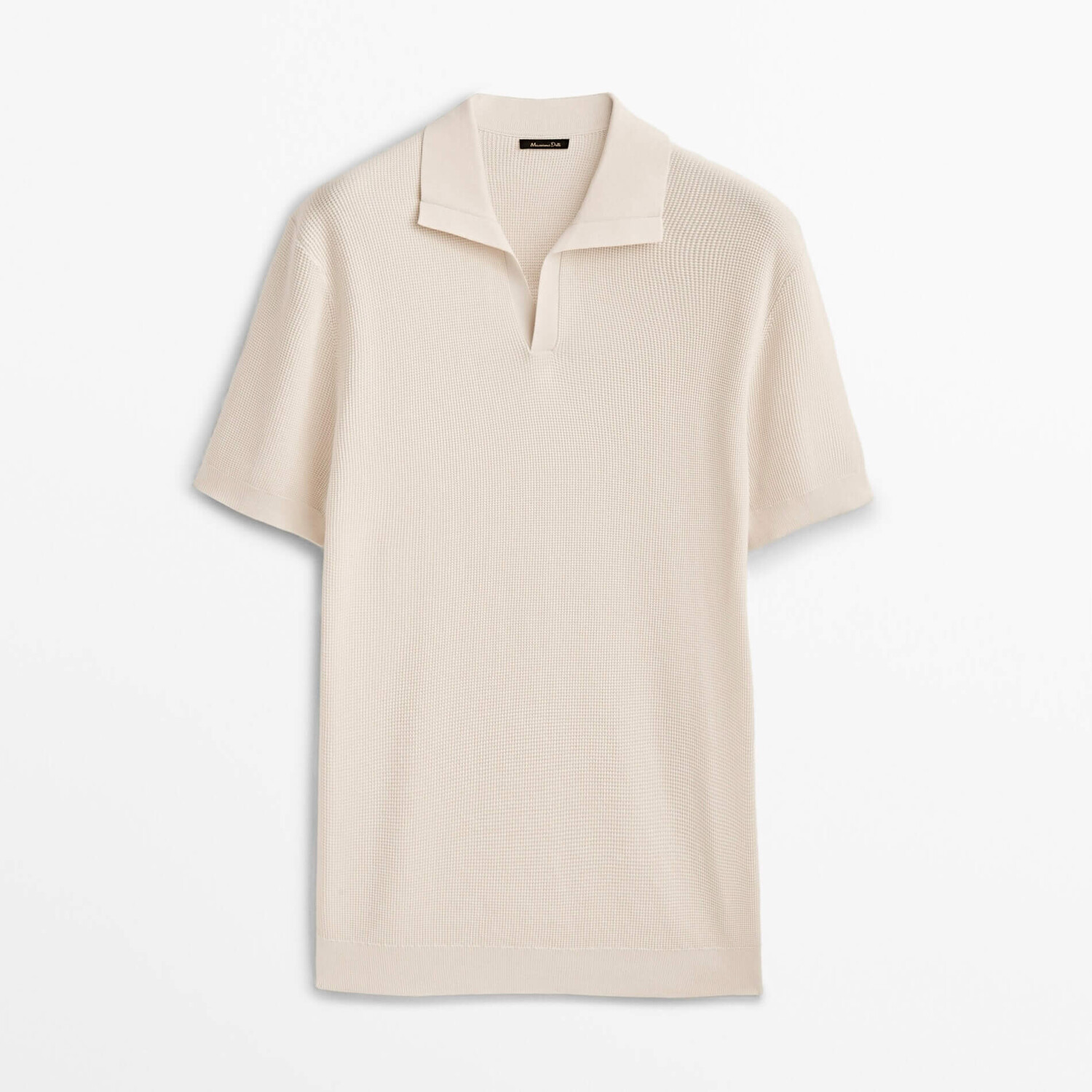 

Свитер-поло Massimo Dutti Wide Neckline, кремовый