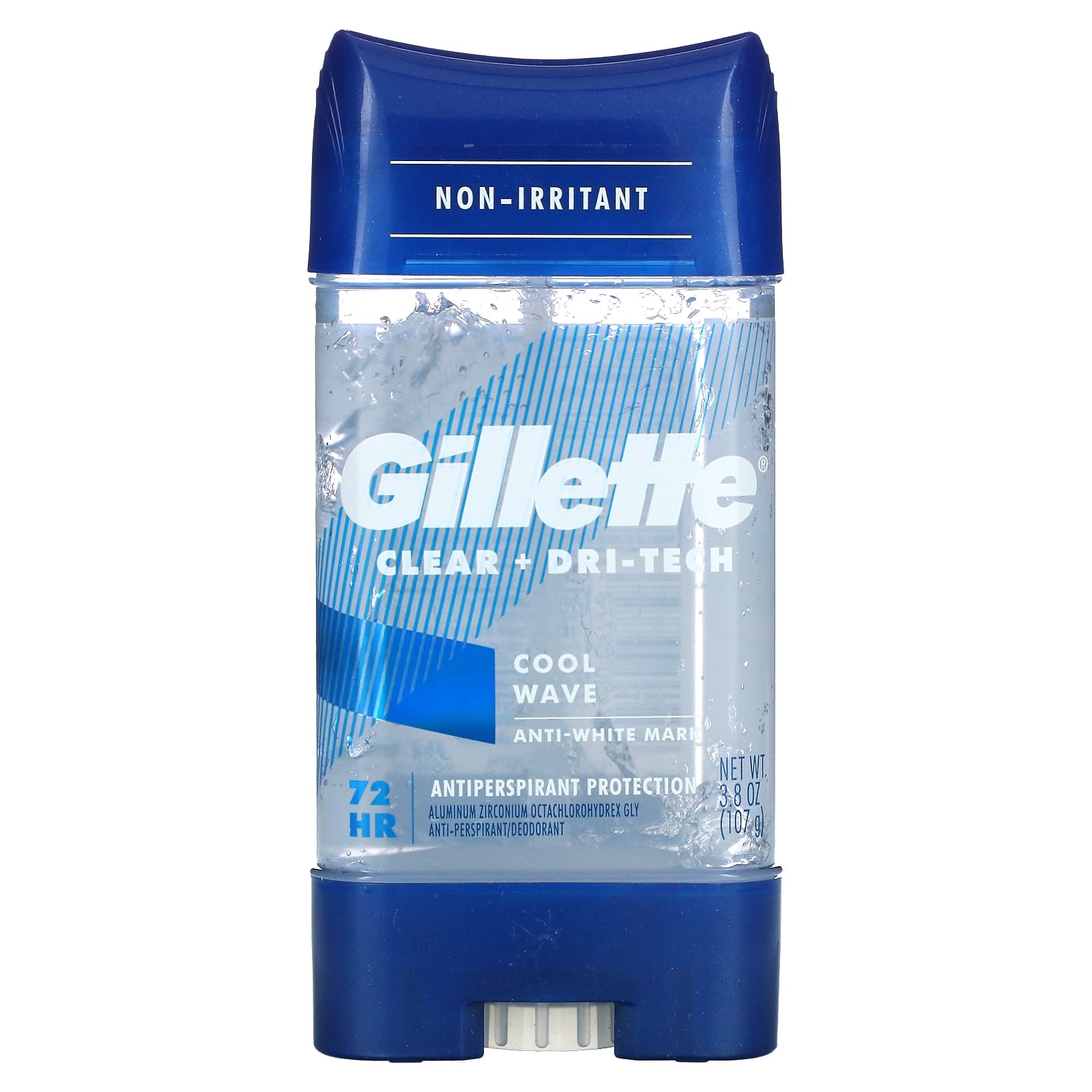 Clear + Dri-Tech, антиперспирант и дезодорант, Cool Wave, 107 г (3,8 унции) Gillette - фото