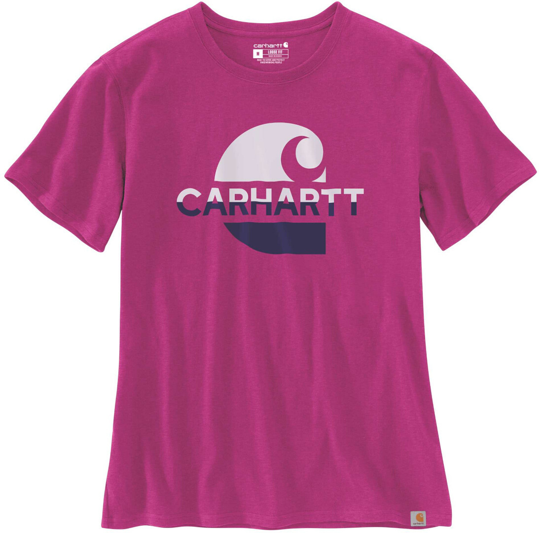 Футболка женская Carhartt Loose Fit Heavyweight Faded C Graphic, розовый