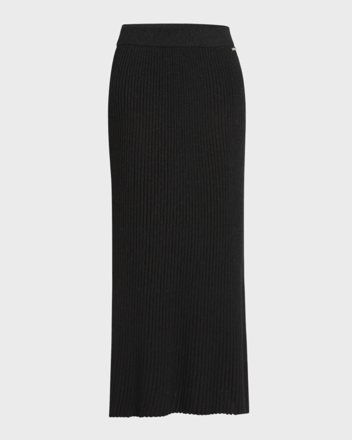 

Юбка макси из шерсти в рубчик Kiton, цвет Blk