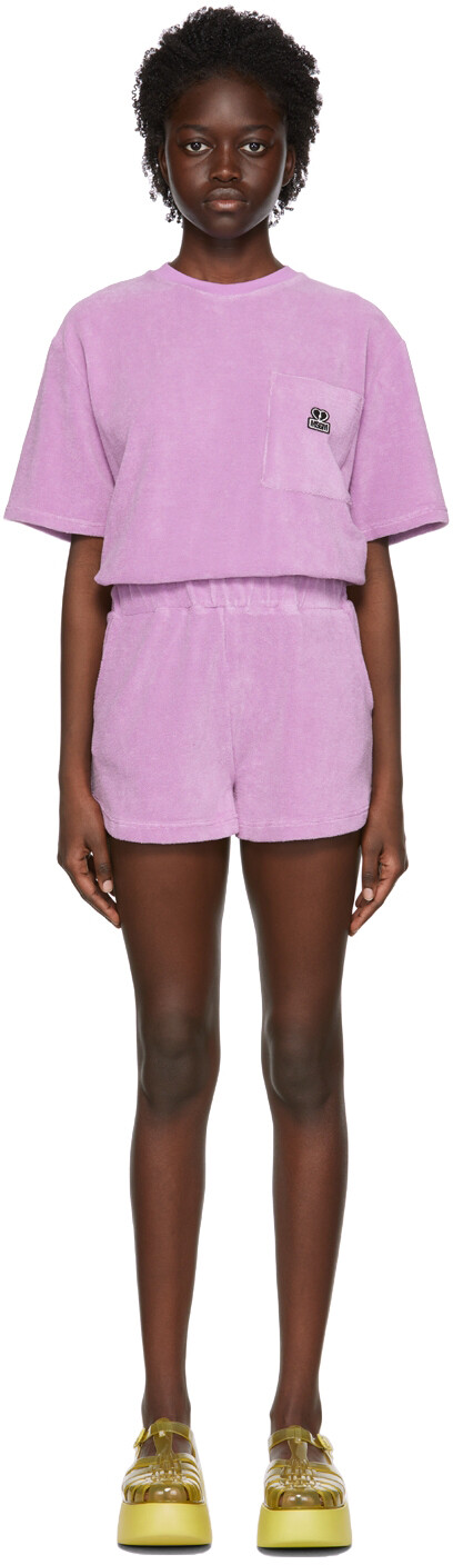 

Фиолетовый хлопковый комбинезон MSGM