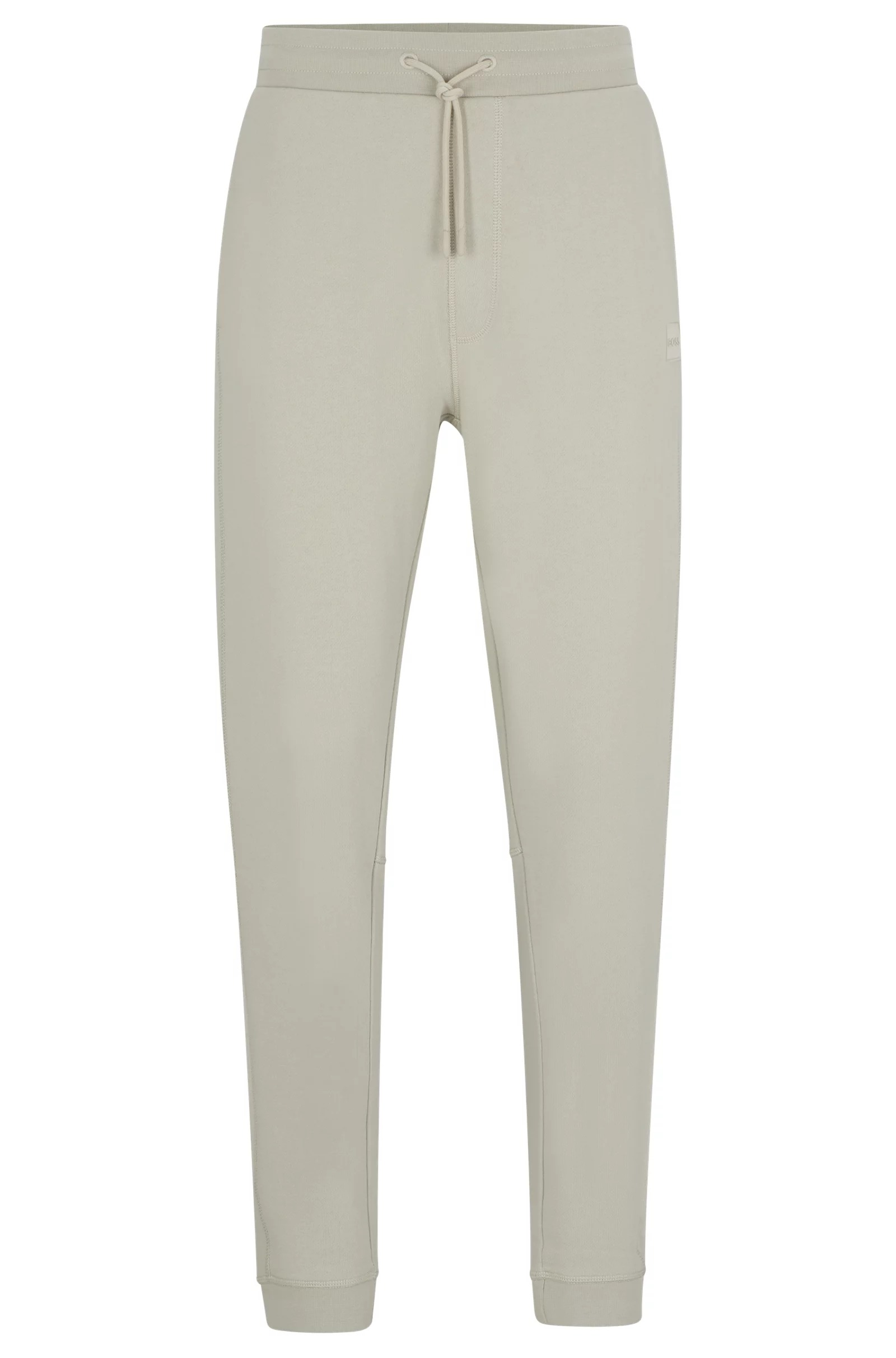 цена Спортивные брюки Hugo Cotton-terry With Logo Patch, светло-бежевый