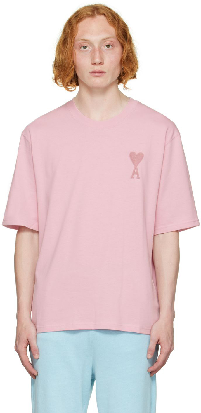 Розовая футболка Ami De Cœur AMI Alexandre Mattiussi