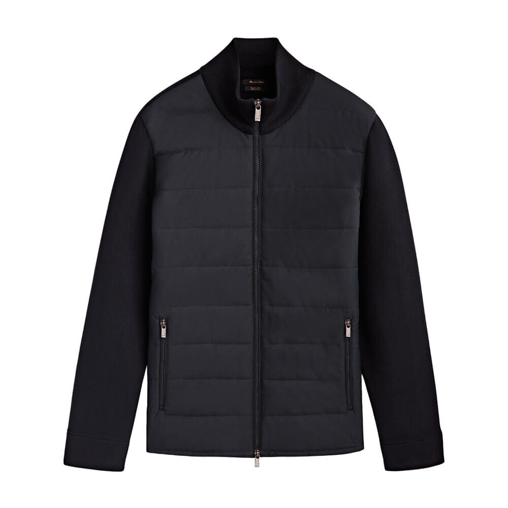 

Кардиган Massimo Dutti Party Contrast Quilted Fabric, темно-синий