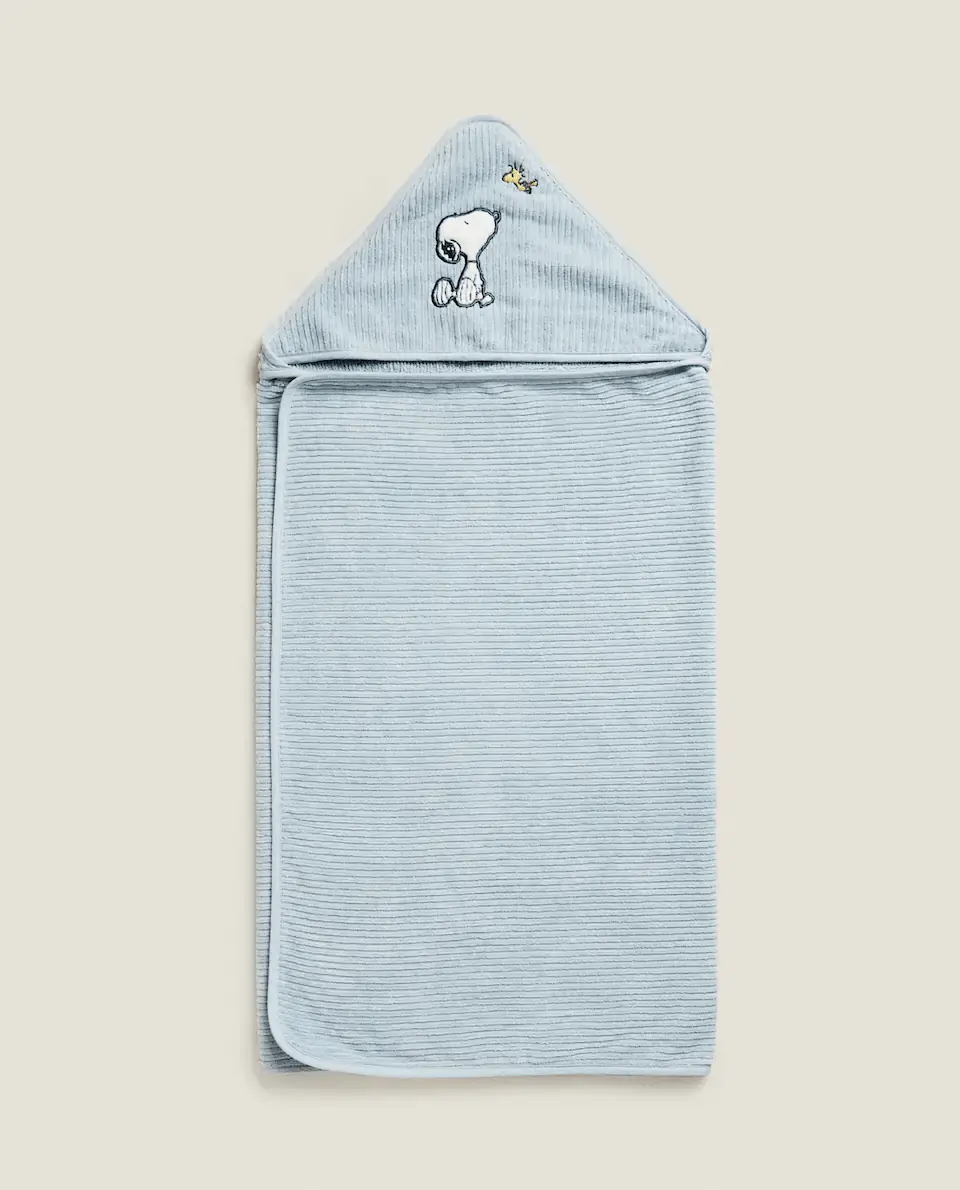 

Полотенце с уголком Zara Home Peanuts, голубой