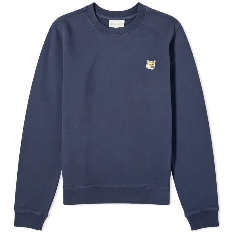 

Свитшот Maison Kitsune Handwriting Comfort, темно-синий