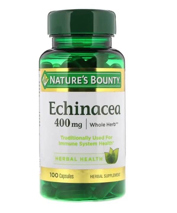 Эхинацея, 400 мг, 100 капсул, Nature's Bounty