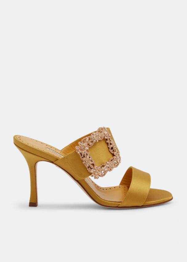 

Мюли MANOLO BLAHNIK Gable jewel mules, золотой