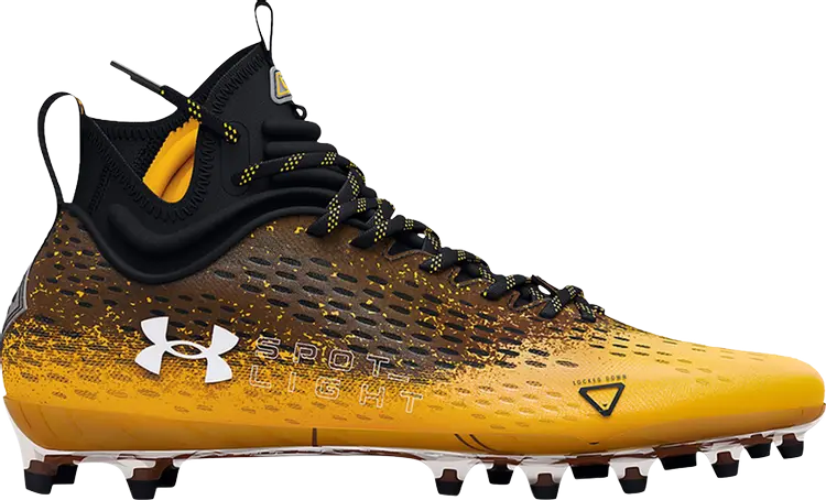 

Бутсы Under Armour Spotlight Lux MC 2.0 Black Steeltown Gold, черный