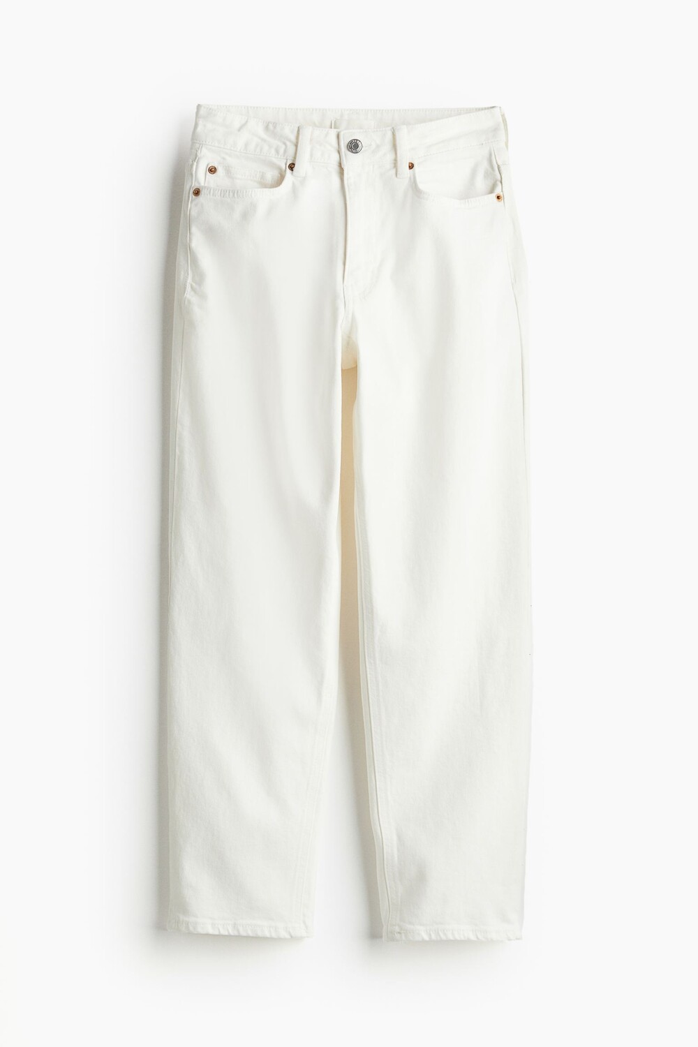 

Джинсы H&M Slim Straight High Ankle, белый