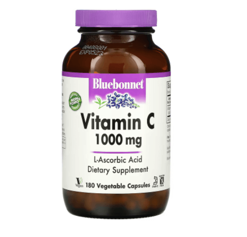 Витамин C 1000 мг 180 капсул Bluebonnet Nutrition витамин c апельсиновый вкус bluebonnet nutrition 250 мг 90 таблеток