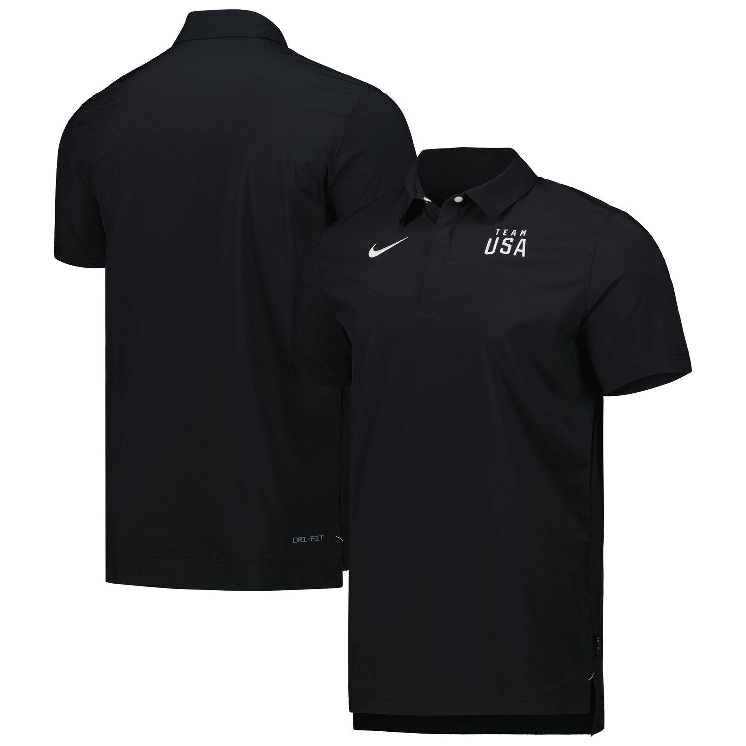 Мужская футболка-поло Nike черно-белая Team USA Coaches Performance