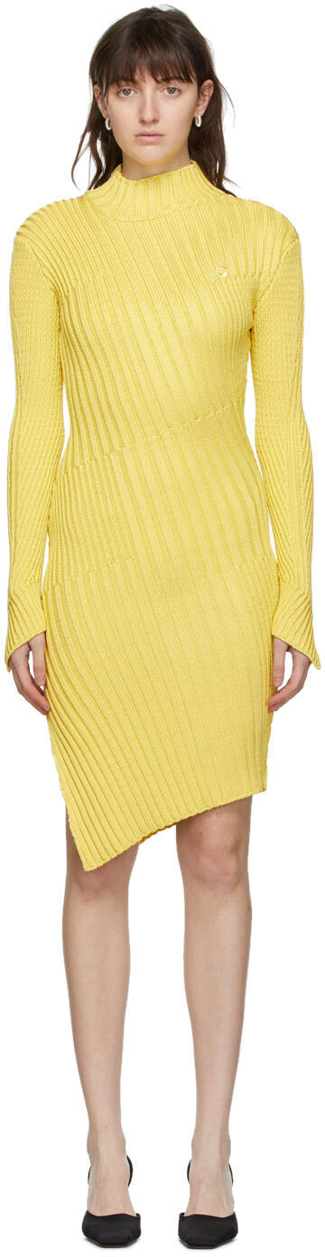 

Желтое платье из вискозы Mix Motion Coperni