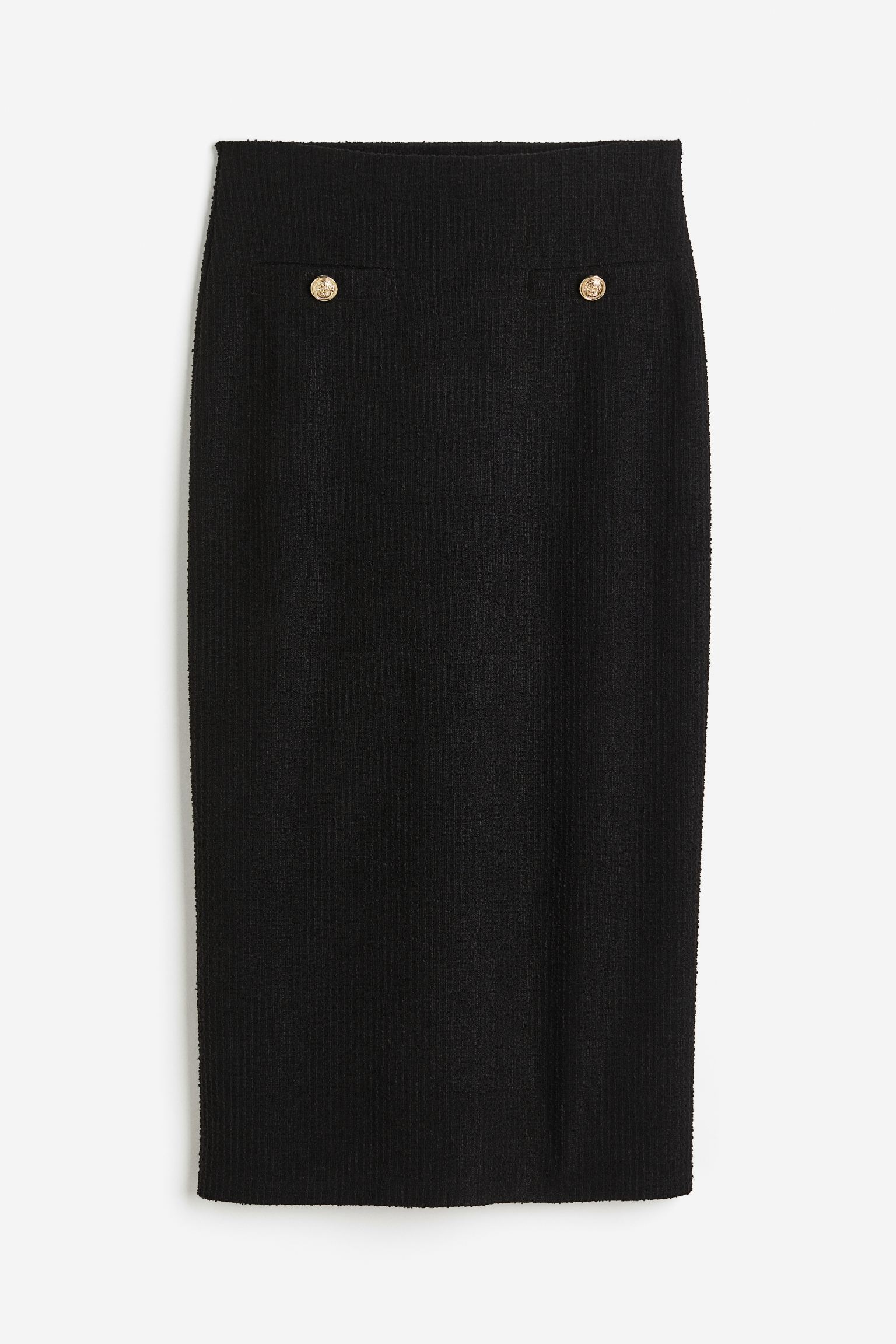 Юбка H&M Textured Pencil, черный юбка карандаш женская до колен пикантная офисная облегающая замшевая повседневная юбка с завышенной талией с разрезом сзади облегающая м