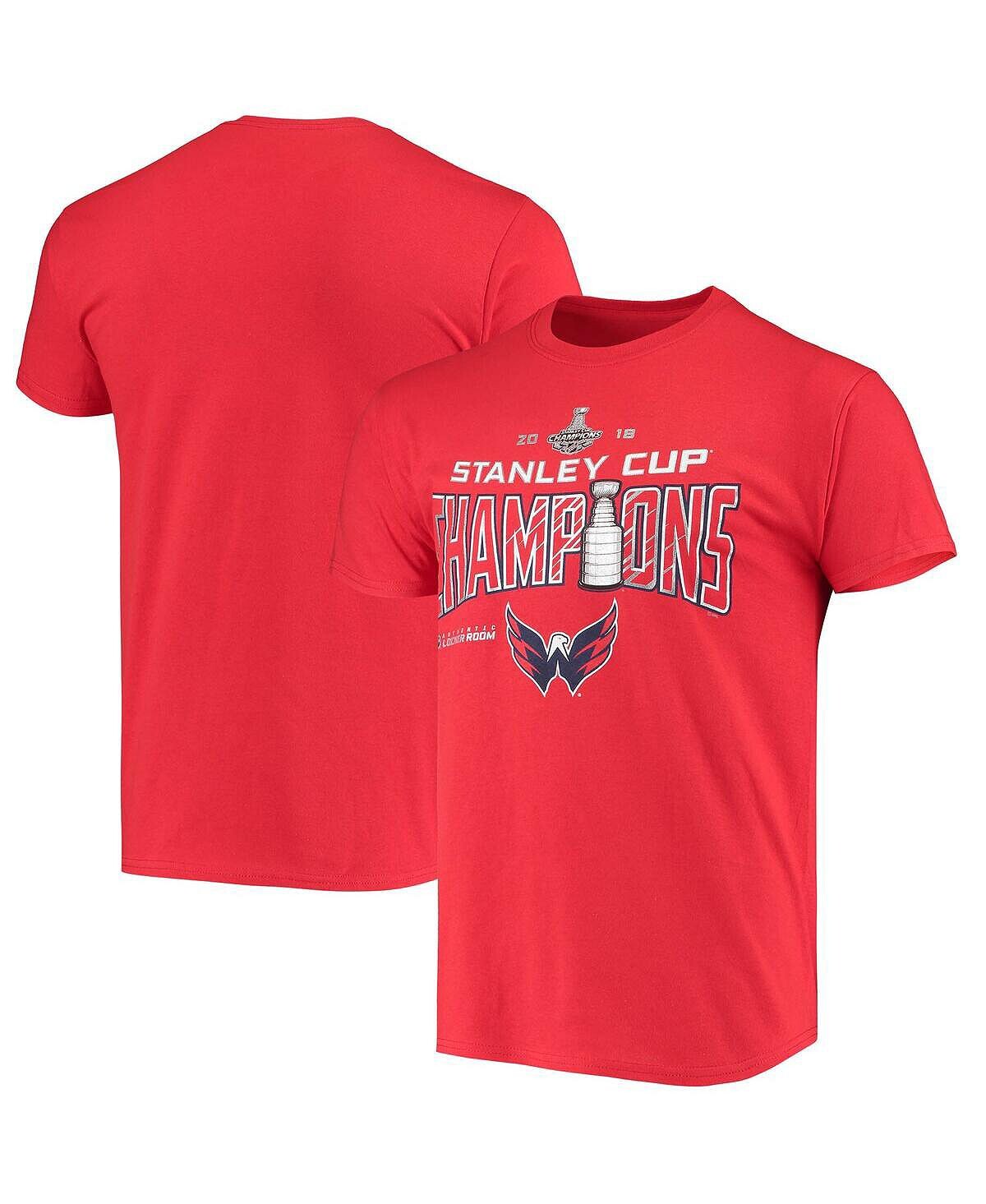 

Мужская красная футболка washington capitals champs Fanatics, красный