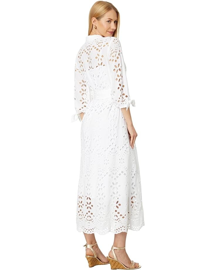 

Платье Lilly Pulitzer Amrita Eyelet Midi Dress, цвет Resort White Soiree Eyelet