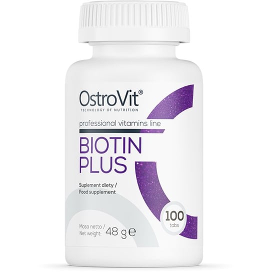 OstroVit, Биотин Плюс, 100 таблеток xylident dry mouth увлажняющие таблетки с ксилитолом гранат и малина 100 таблеток