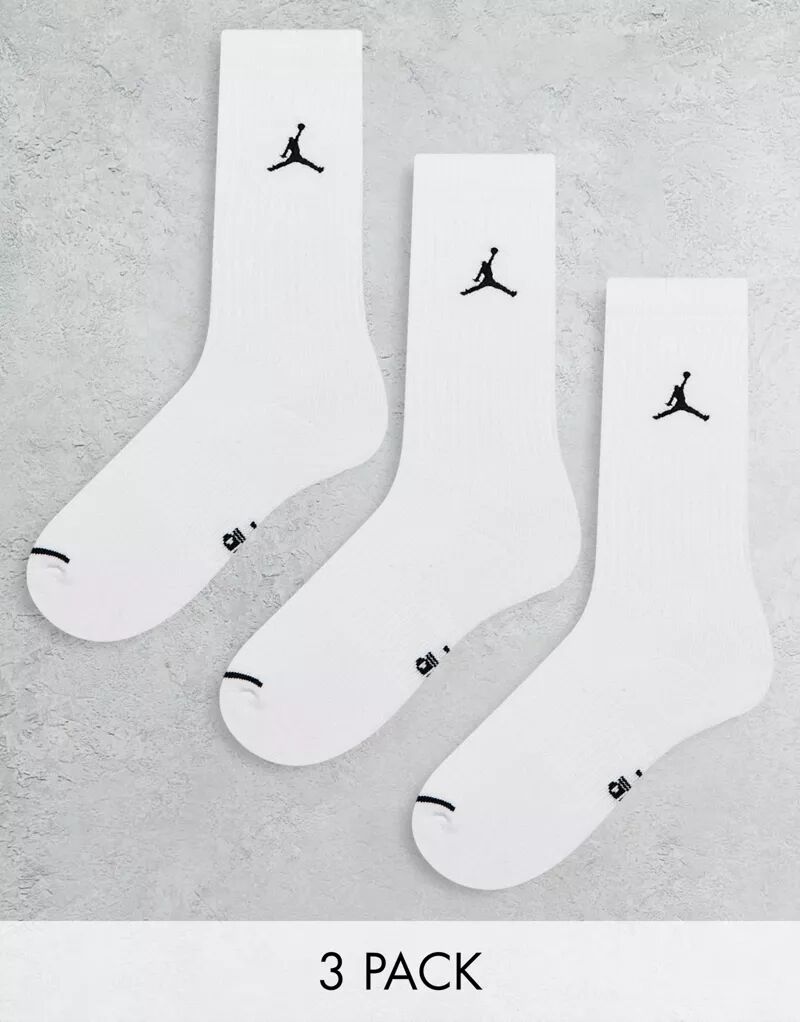 Три пары белых носков для летного экипажа Jordan