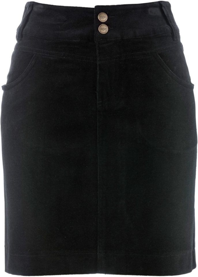 Юбка из эластичного вельвета Bpc Bonprix Collection, черный юбка tatuum вельветовая 44 размер