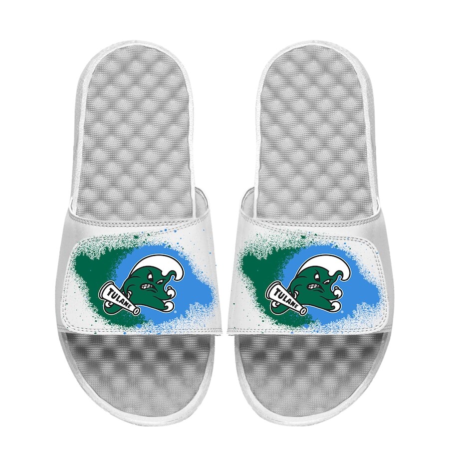 

Шлепанцы ISlide Tulane Green Wave, белый