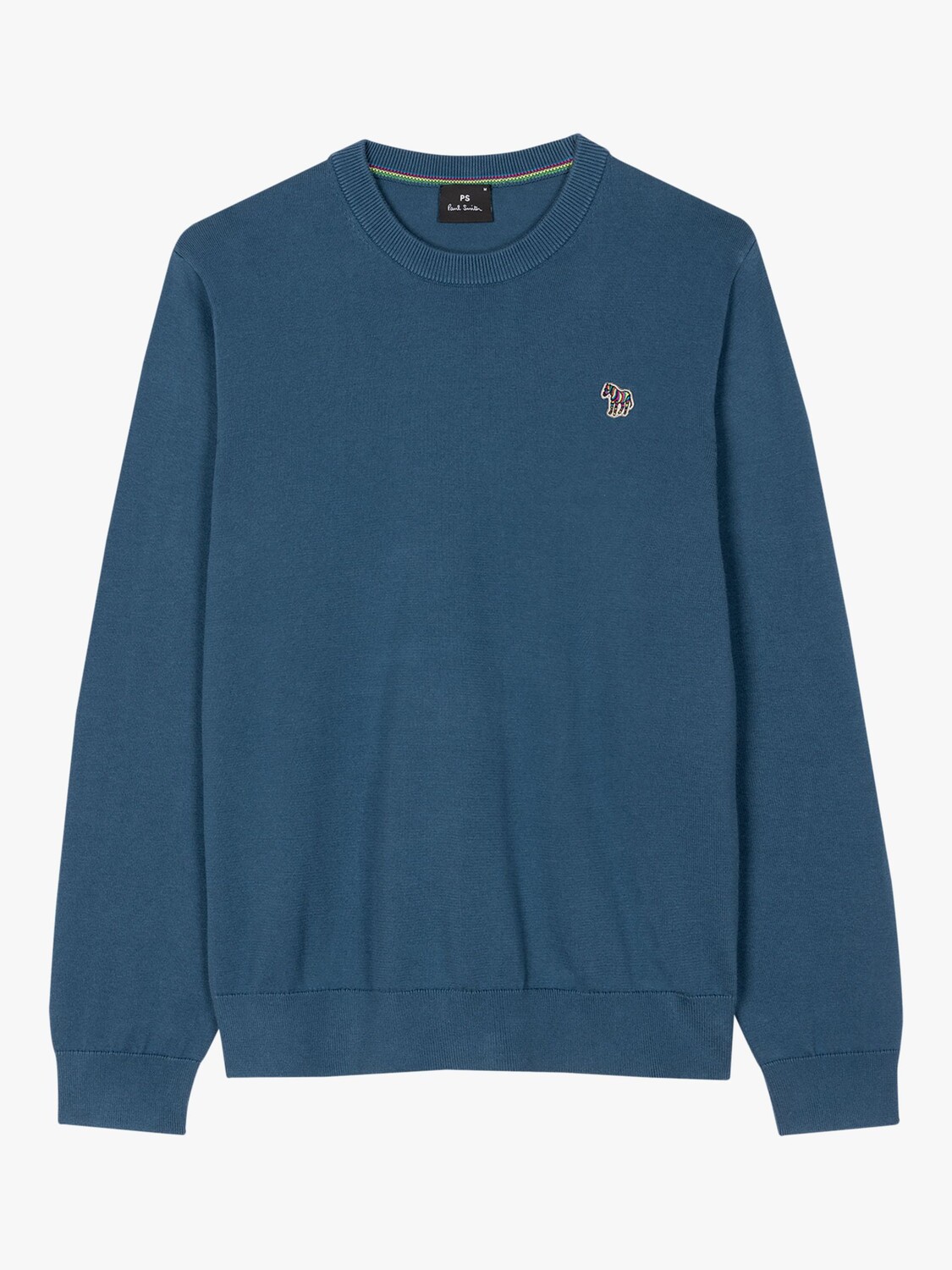 

Джемпер из органического хлопка с круглым вырезом и логотипом Paul Smith, синий