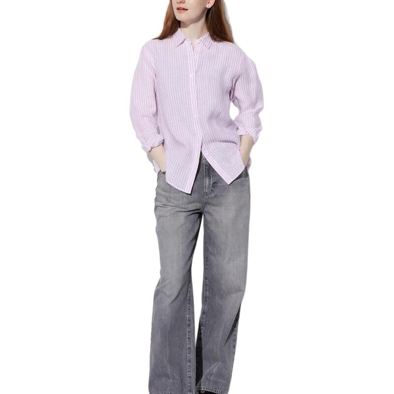 

Рубашка женская фиолетовая Uniqlo