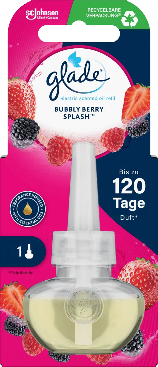 

Ароматизатор освежителя воздуха в сменной упаковке Bubbly Berry Splash 20 мл glade