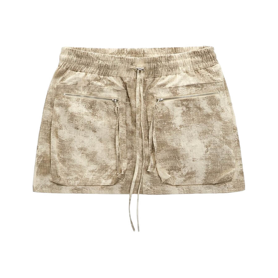 

Юбка Zara Printed Mini, бежевый