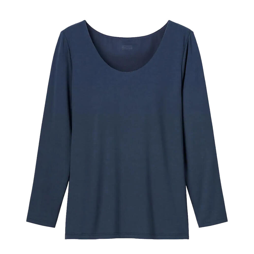 

Термобельё Uniqlo Heattech Scoop Neck Thermal, синий