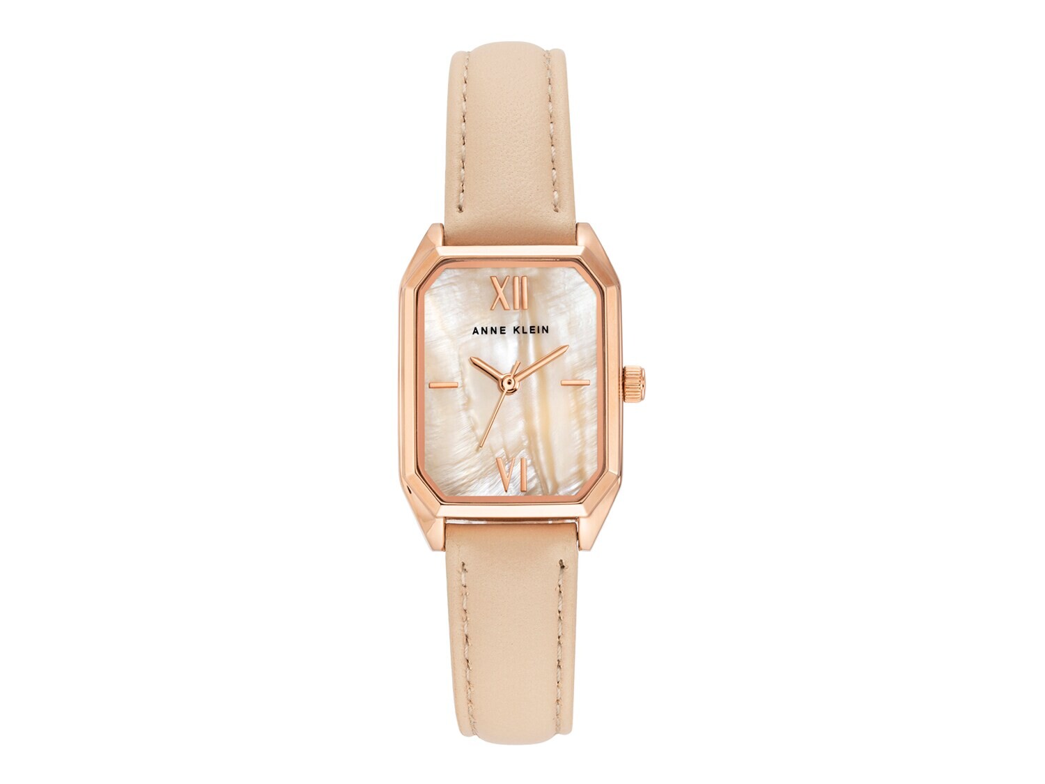 

Часы Anne Klein с восьмиугольным кожаным ремешком — ФИНАЛЬНАЯ РАСПРОДАЖА, розовое золото/румяна