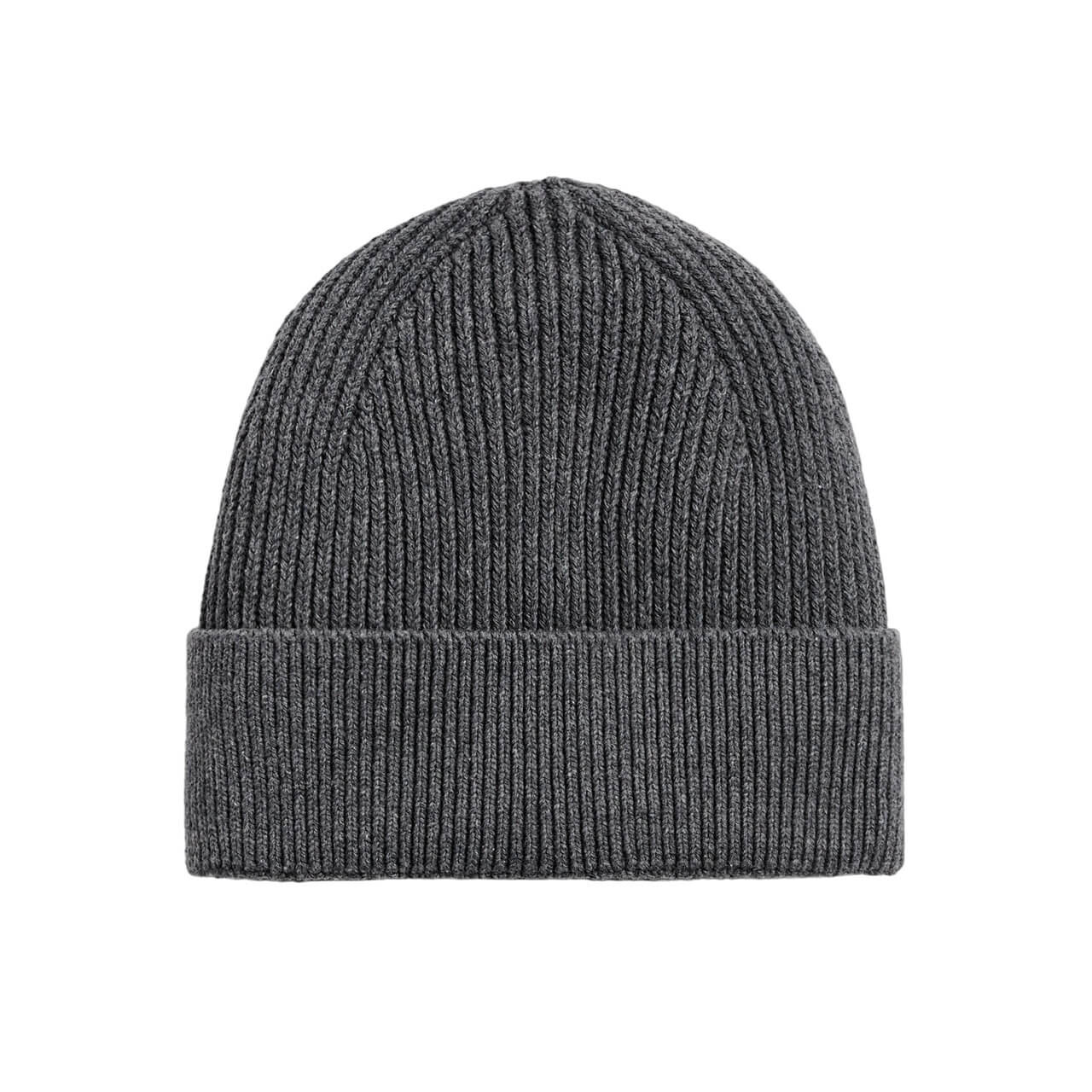 

Шапка Zara Ribbed Knit, антрацитово-серый