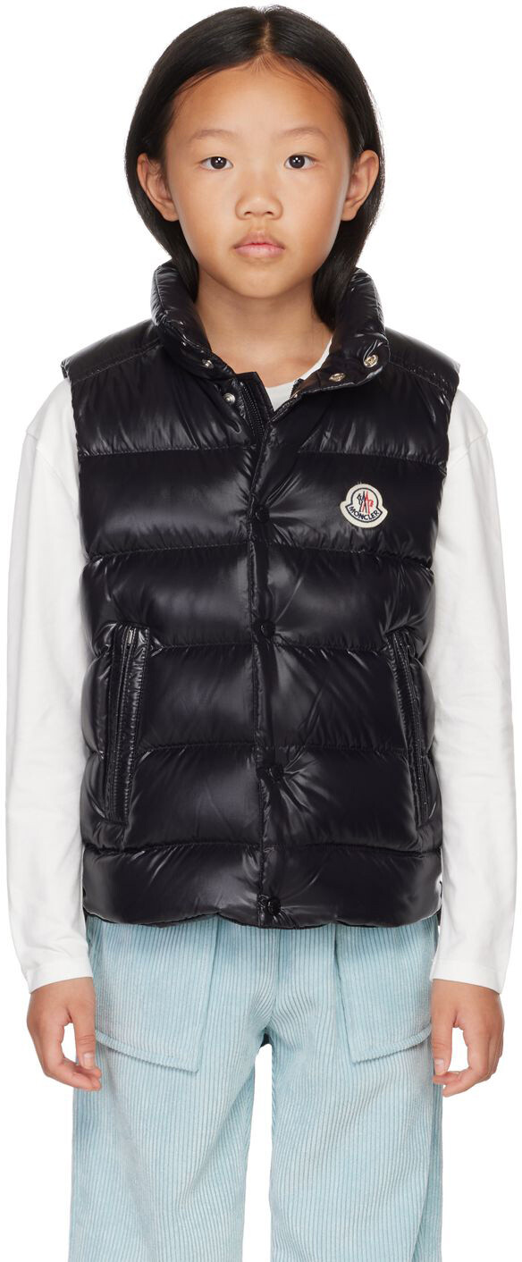 

Детский жилет черного цвета Moncler Enfant, Черный