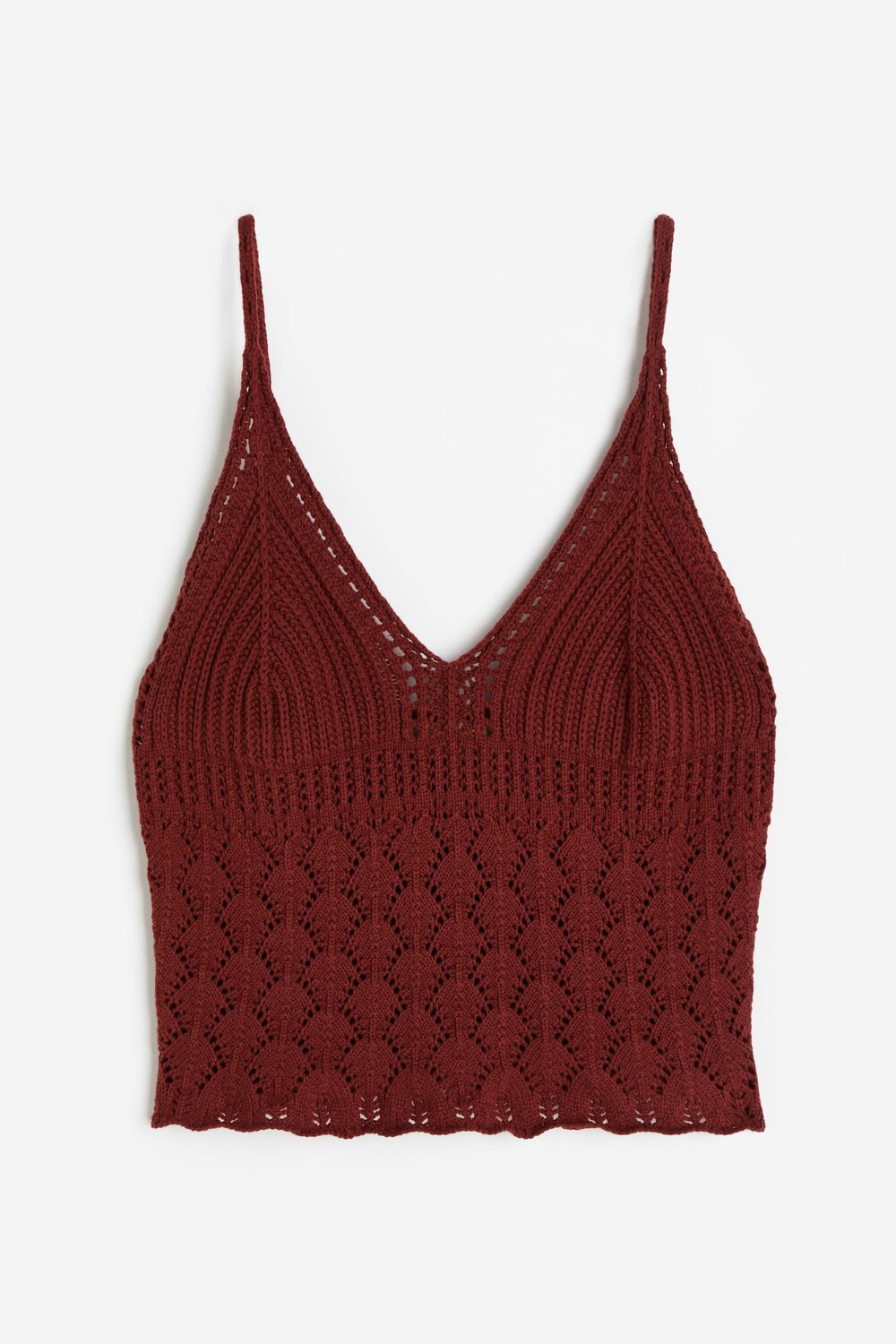 

Топ H&M Crochet-look, темно-красный