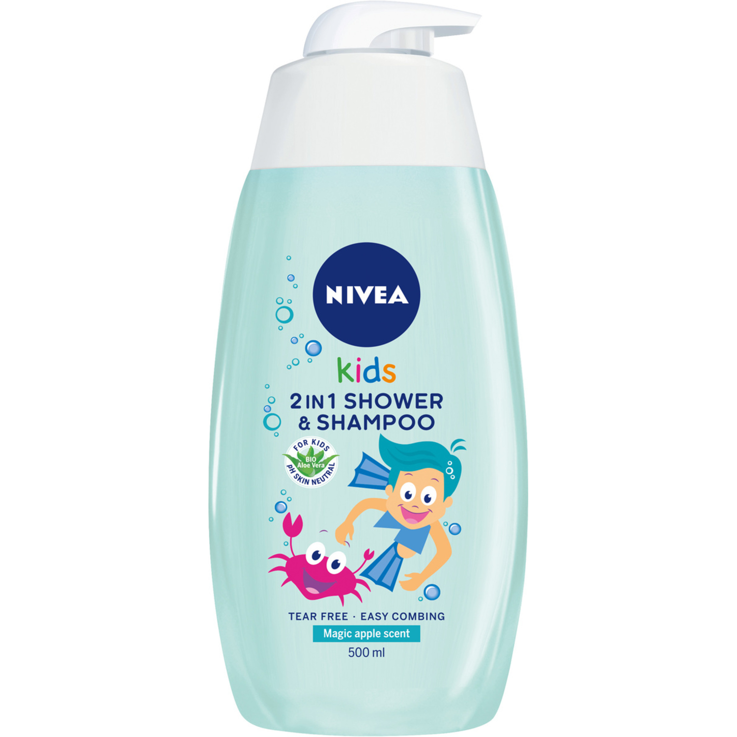 Nivea Kids гель-шампунь для мальчика 2в1, 500 мл - фото