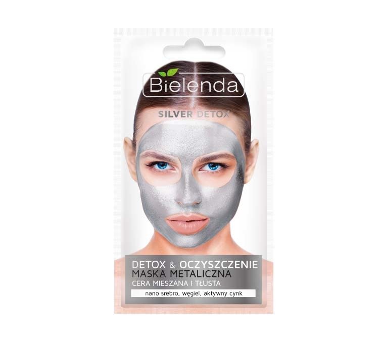 цена Bielenda Очищающая маска Silver Detox металлик для комбинированной и жирной кожи 8г